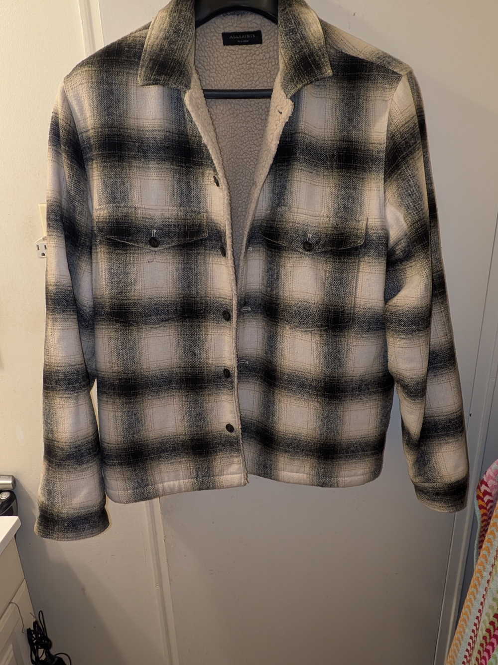 AllSaints Plaid Check Sherpa Lined Jacket Bundle X5 Size XXL